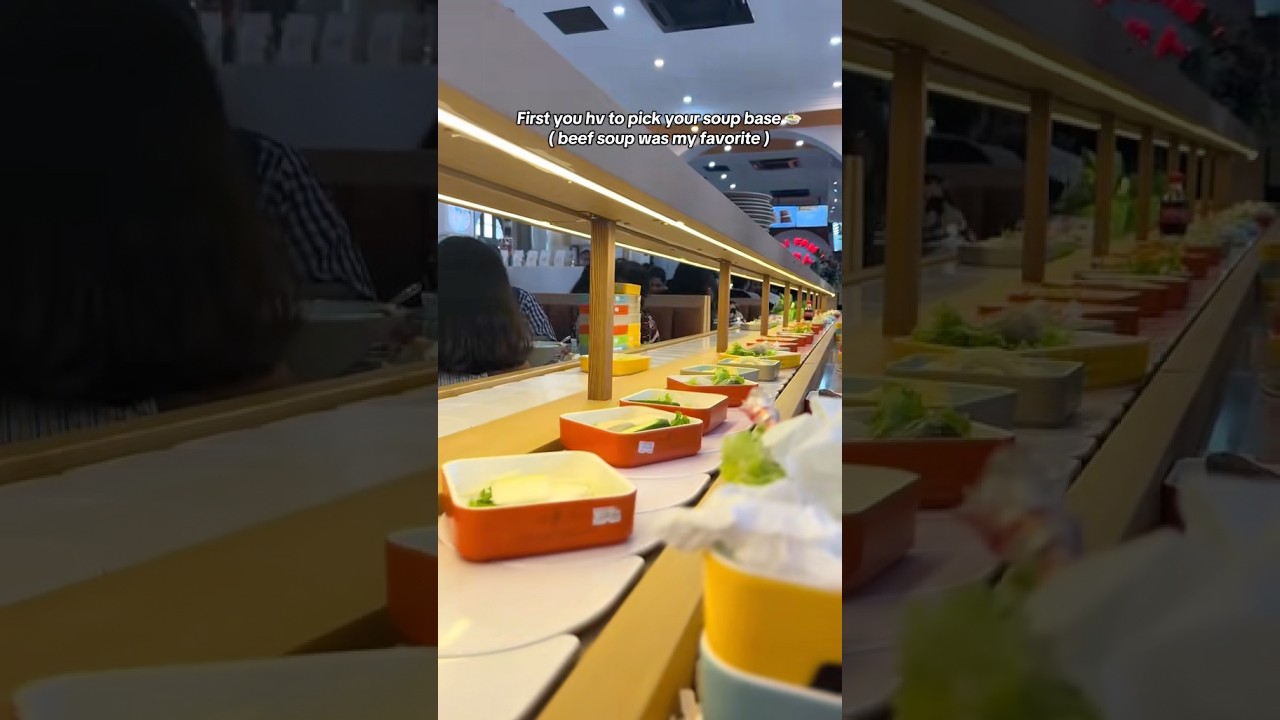 Sri Lanka’s first ever conveyor belt  hotpot🍜 #food #srilanka #restaurant #foodie #koreanfood