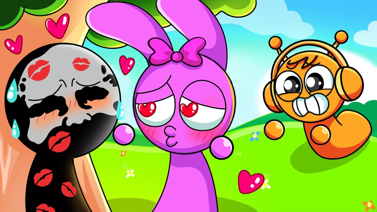 SRPUNKI KISS EDITION, but PINKI Falls in LOVE with BLACK?! Incredibox Sprunki Animation