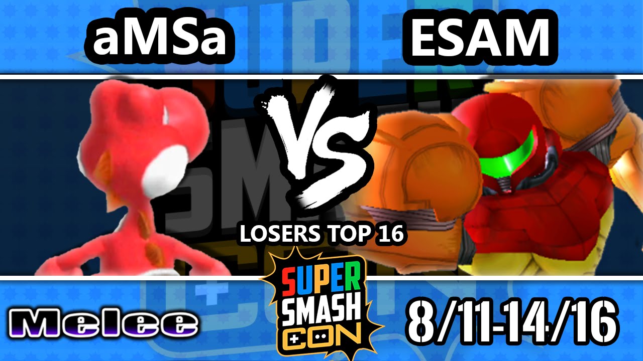 SSC 2016 SSBM - VGBC | aMSa (Yoshi) Vs. PG | ESAM (Samus) - Melee Losers Bracket