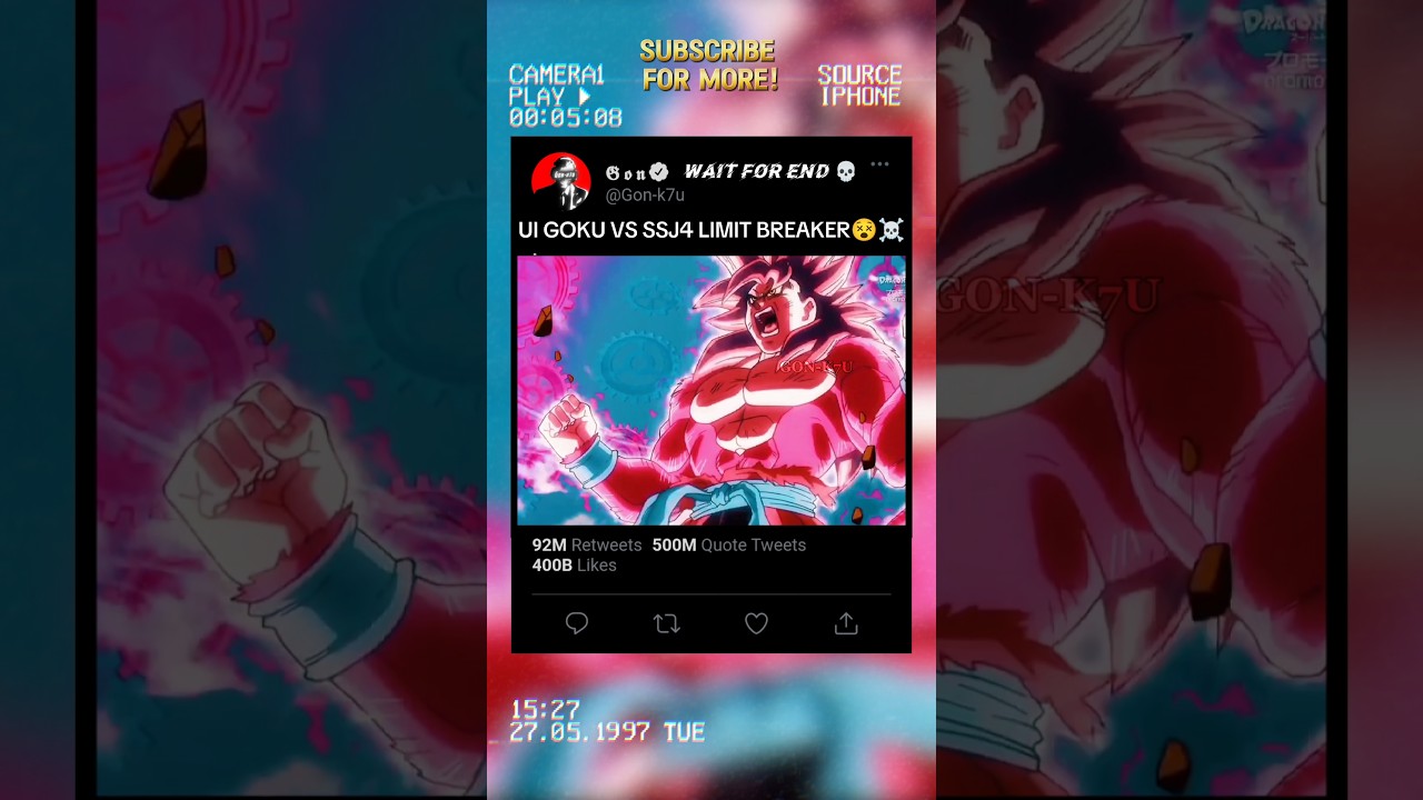 SSJ4 LIMIT BREAKER💥 vs UI GOKU❄️ •DragonBallEdit• #dbs #dbz #muigoku #mui #ultrainstinct #ssj4 #sdbh