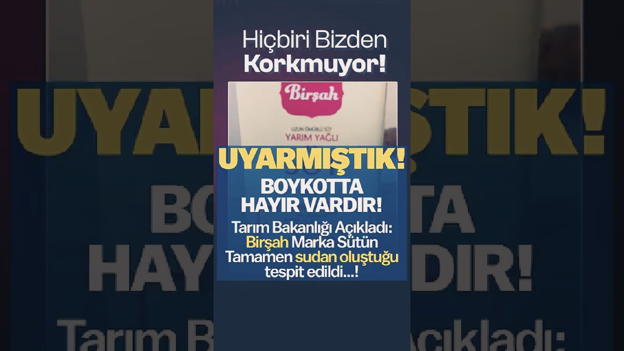 Süt diye su içirmişler! A101'in sattığı Birşah Süt markası toplatılacak!