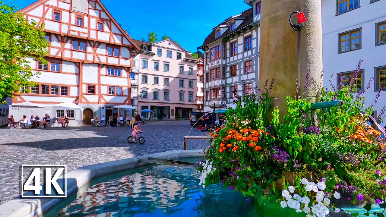 St. Gallen, Switzerland 🇨🇭 a charming, traffic-free old town