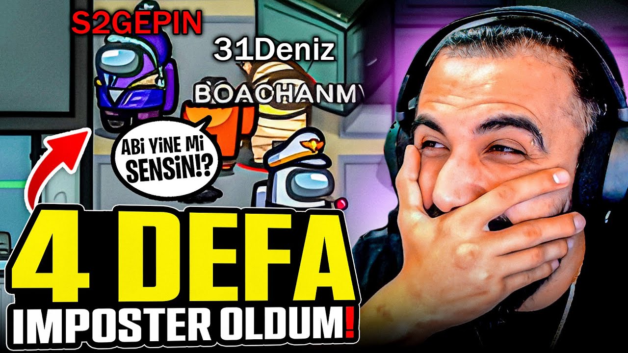 ÜST ÜSTE 4 DEFA İMPOSTER OLDUM!! AMONG US | Barış Can