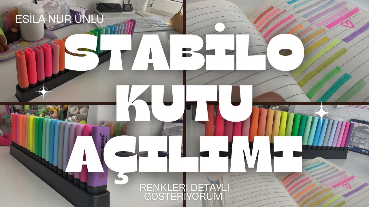 Stabilo Kutu Açılımı | 23’lü Set | Esila Nur Ünlü 🪩🎀🤍🌷🩰