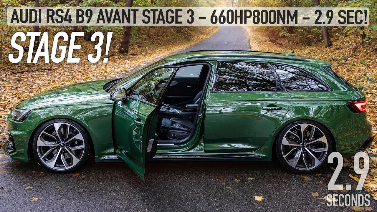 STAGE3! AUDI RS4 AVANT B9 660HP - ONE OF THE WORLDS FASTEST RS4 B9s! Crazy Accelerations & Sounds