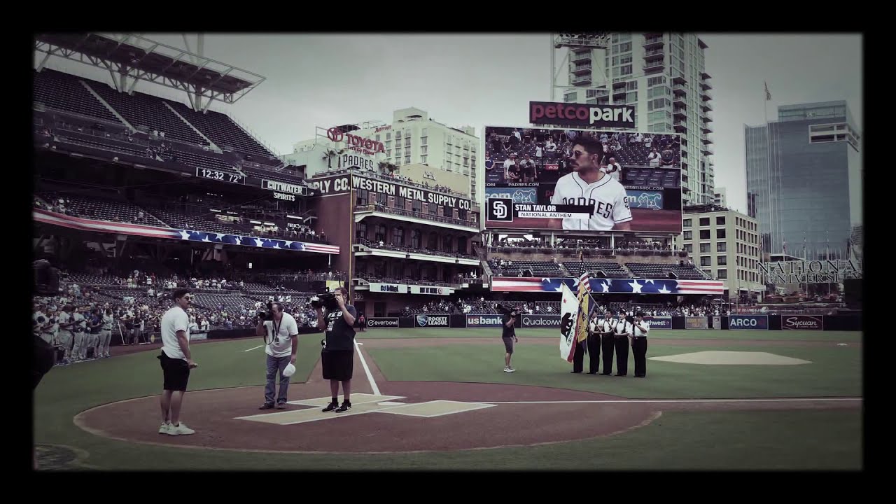 Stan Taylor - National Anthem San Diego Padres vs. Los Angeles Dodgers (Live Iphone Video)