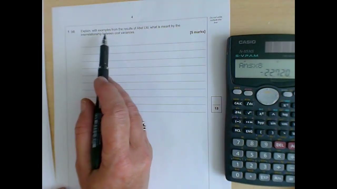 Standard Costing and Variance Analysis Abel Ltd ACCN4 June 2019 A Level Accounting 7127/2