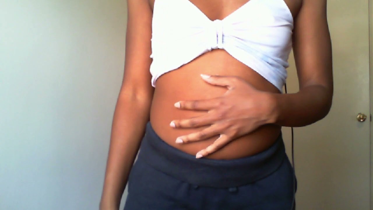 Standing Girl Belly Burps