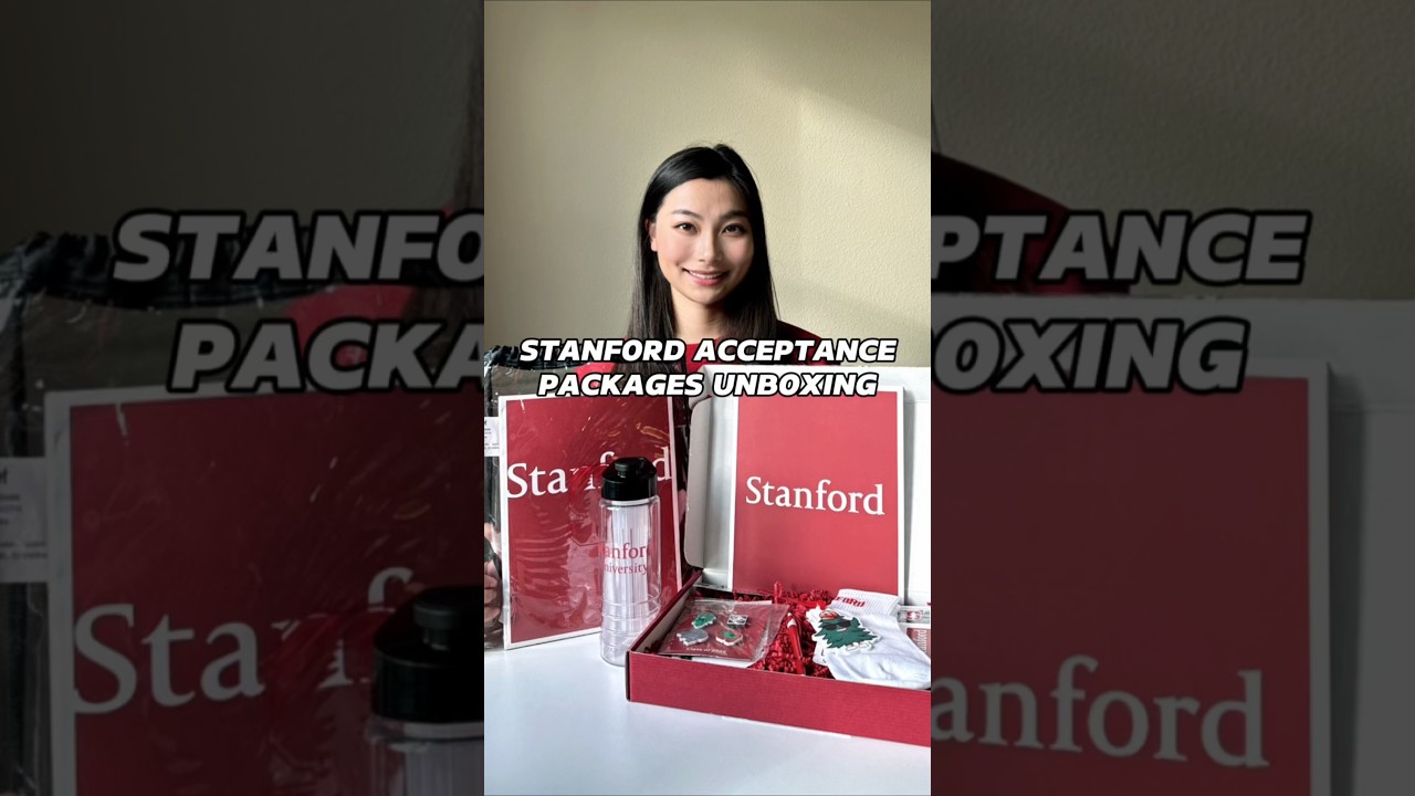 STANFORD ACCEPTANCE PACKAGES UNBOXING 🥳 #collegeadmissions #stanford #unboxing #university #college