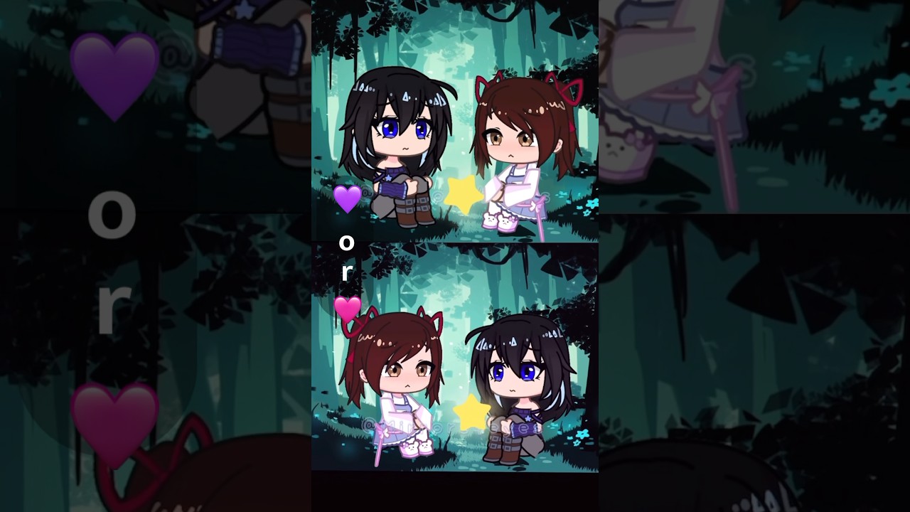 Star⭐️ 1💜vs 2🩷 Little liliana and ruby - Gacha trend ib @Yune75 #gacha #bestfriendsforever #cute