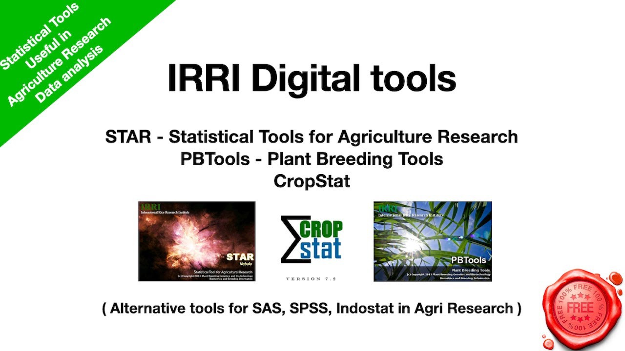 STAR, PBTools, CropStat | Best alternatives to Indostat, SAS, SPSS Agricultural statistical tools |