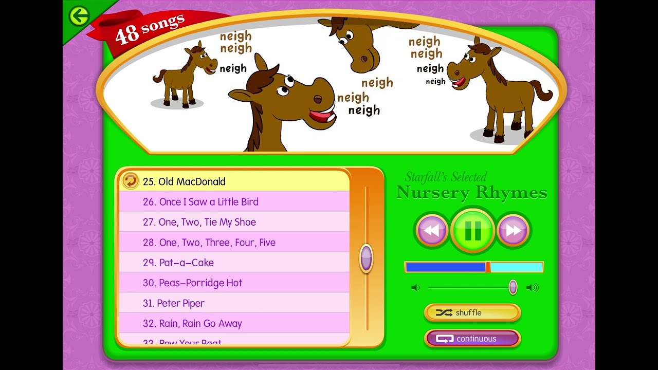 Starfall Nursey Rhymes