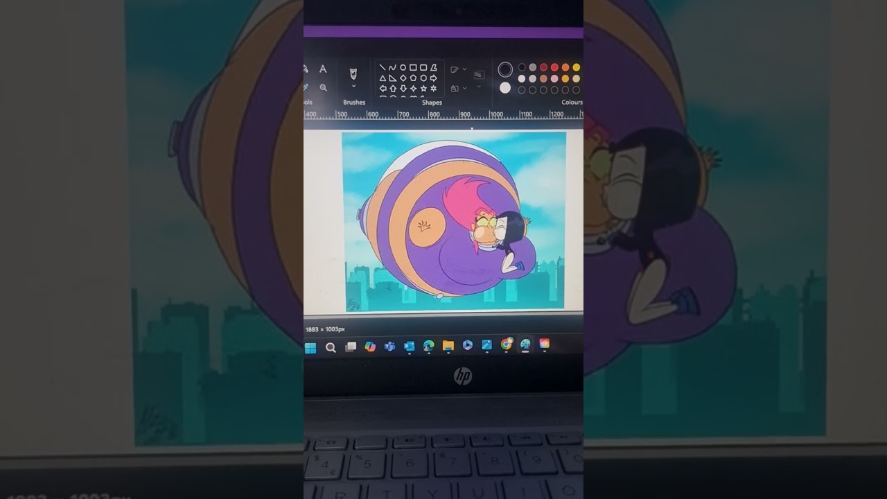 Starfire puffkiss inflation from Teen Titans Go!