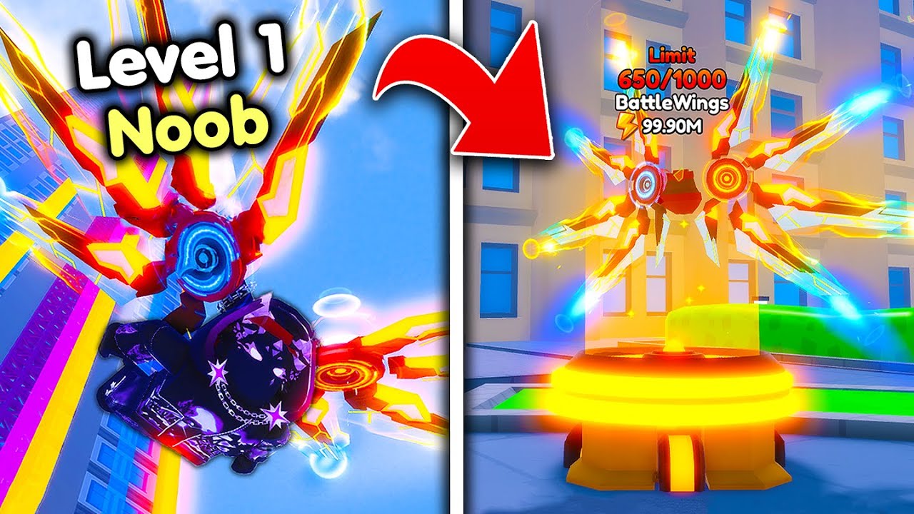 Starting Over as NOOB with OP WINGS in Climb And Jump Tower! (Roblox)