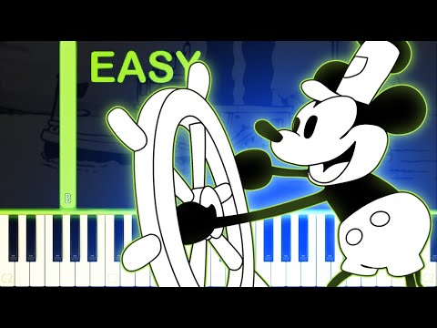 Steamboat Willie Theme Song - EASY Piano Tutorial