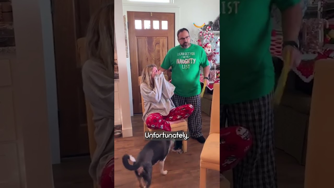 Stepdad surprises stepdaughter with Christmas adoption papers gift 🥺❤️ #shorts