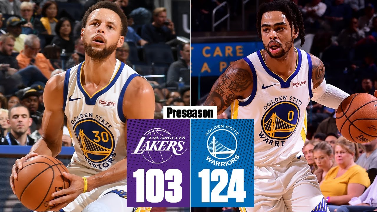 Steph Curry and D'Angelo Russell score 61 points in Warriors' win vs. Lakers | 2019 NBA Highlights