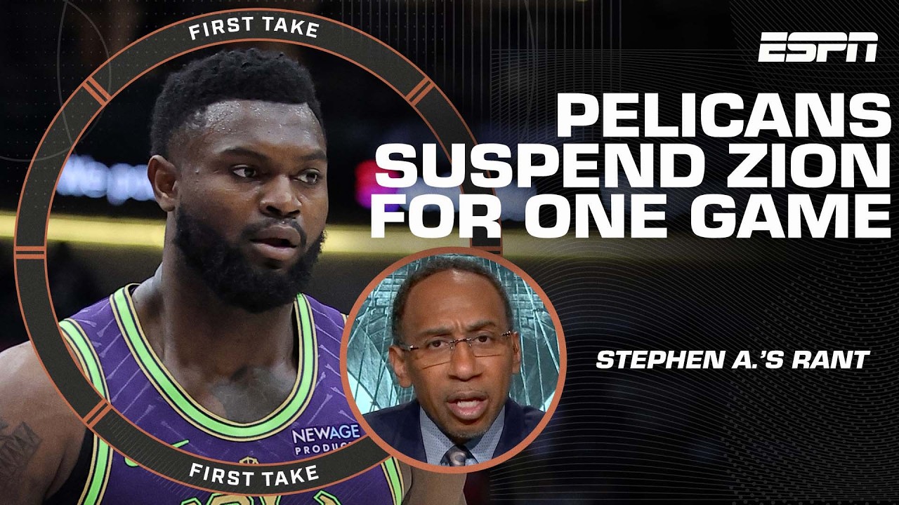 Stephen A. & Shannon Sharpe QUESTION Zion’s professionalism amid one-game suspension | First Take