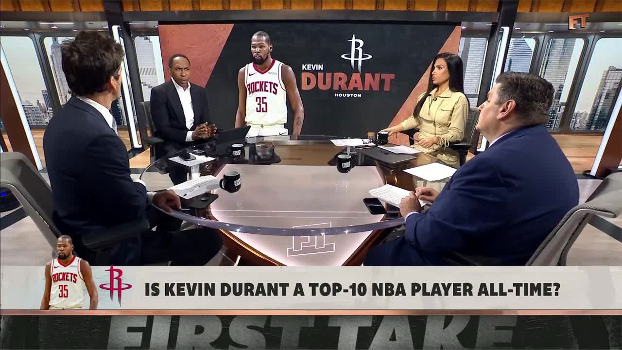 Stephen A. DEFENDS HIS TAKE on Kevin Durant 🗣️ 'HE IS ABSOLUTELY A TOP-10 PLAYER' | First Take