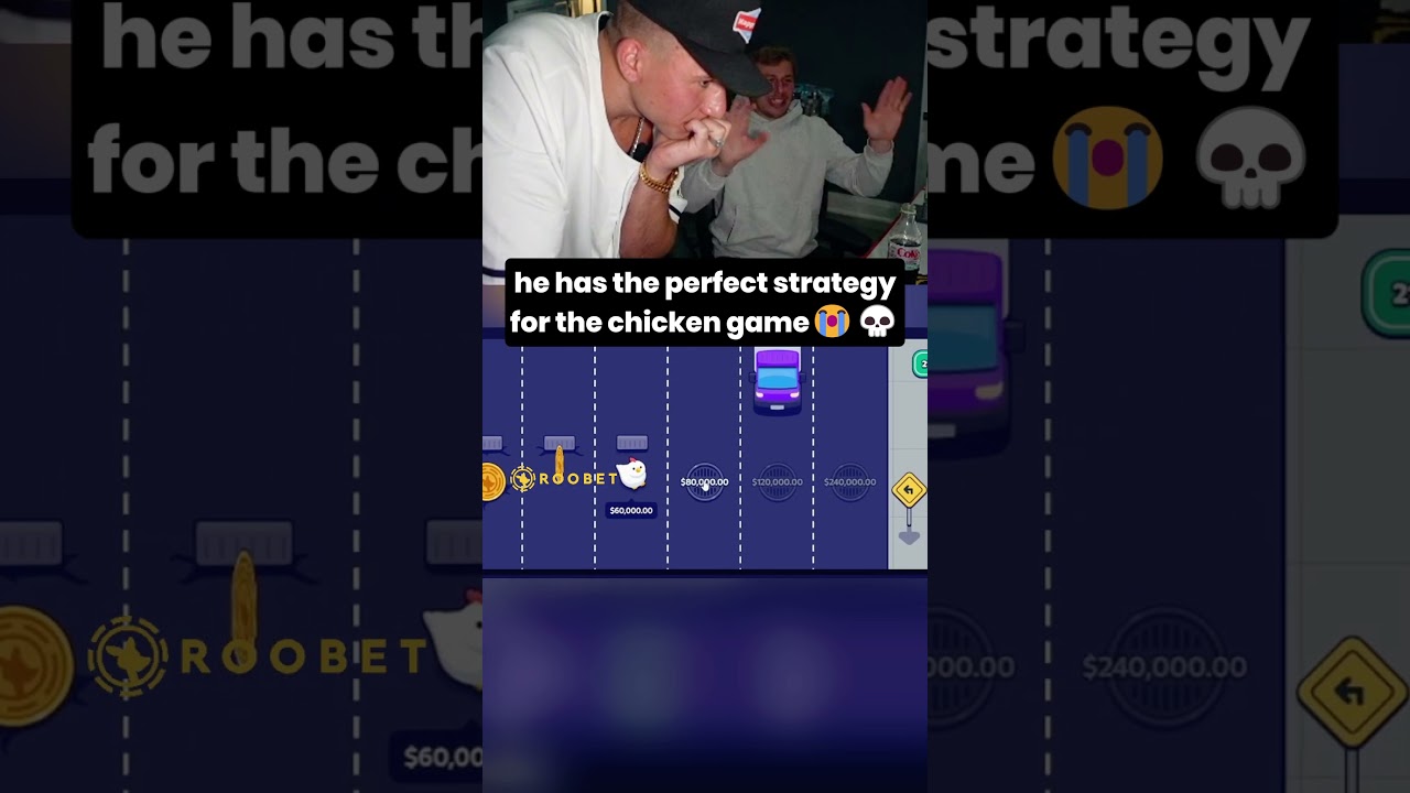 STEVE HAS THE PERFECT STRATEGY FOR THE CHICKEN GAME!! 😭😂 #casino #slots #roobet