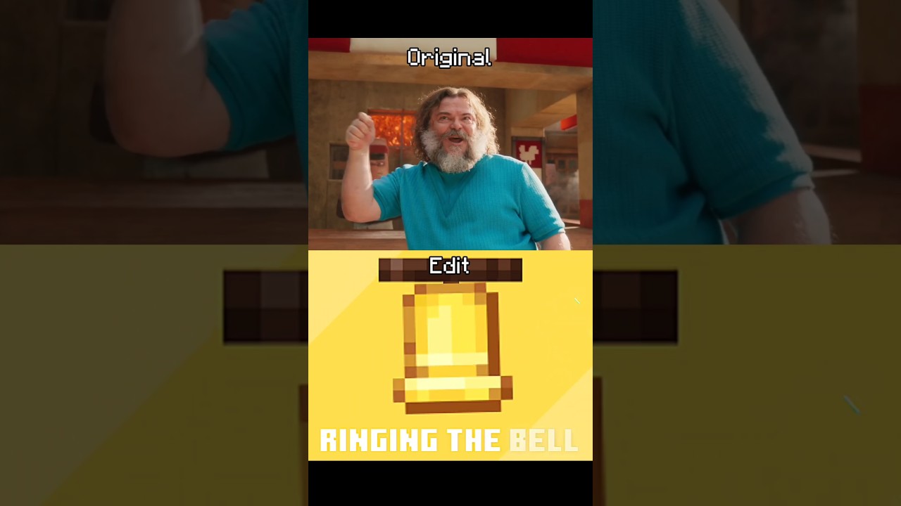 Steve's Lava Chicken Original vs Edit - A Minecraft Movie || #jackblack #minecraft #beststeve