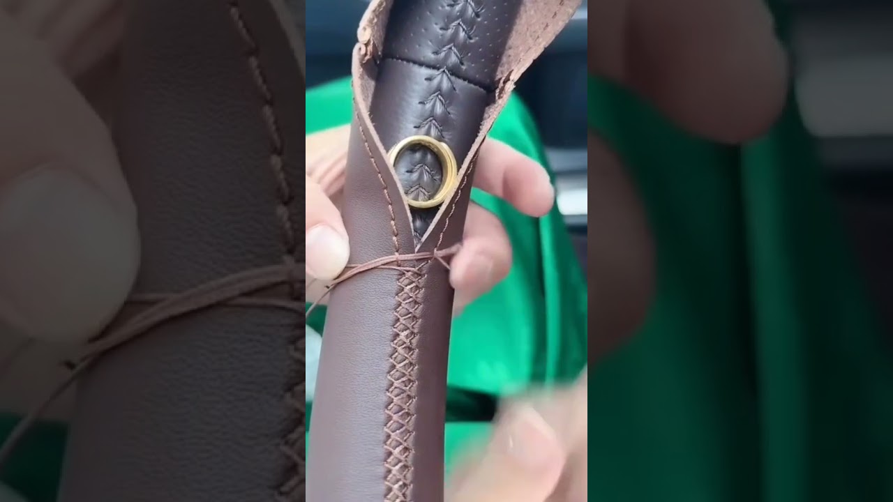 Stitch Leather Steering Wheel Cover