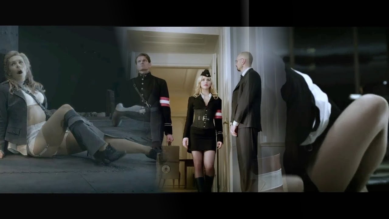 Stockings and pantyhose scenes from the 2012 comedy/spoof Iron Sky