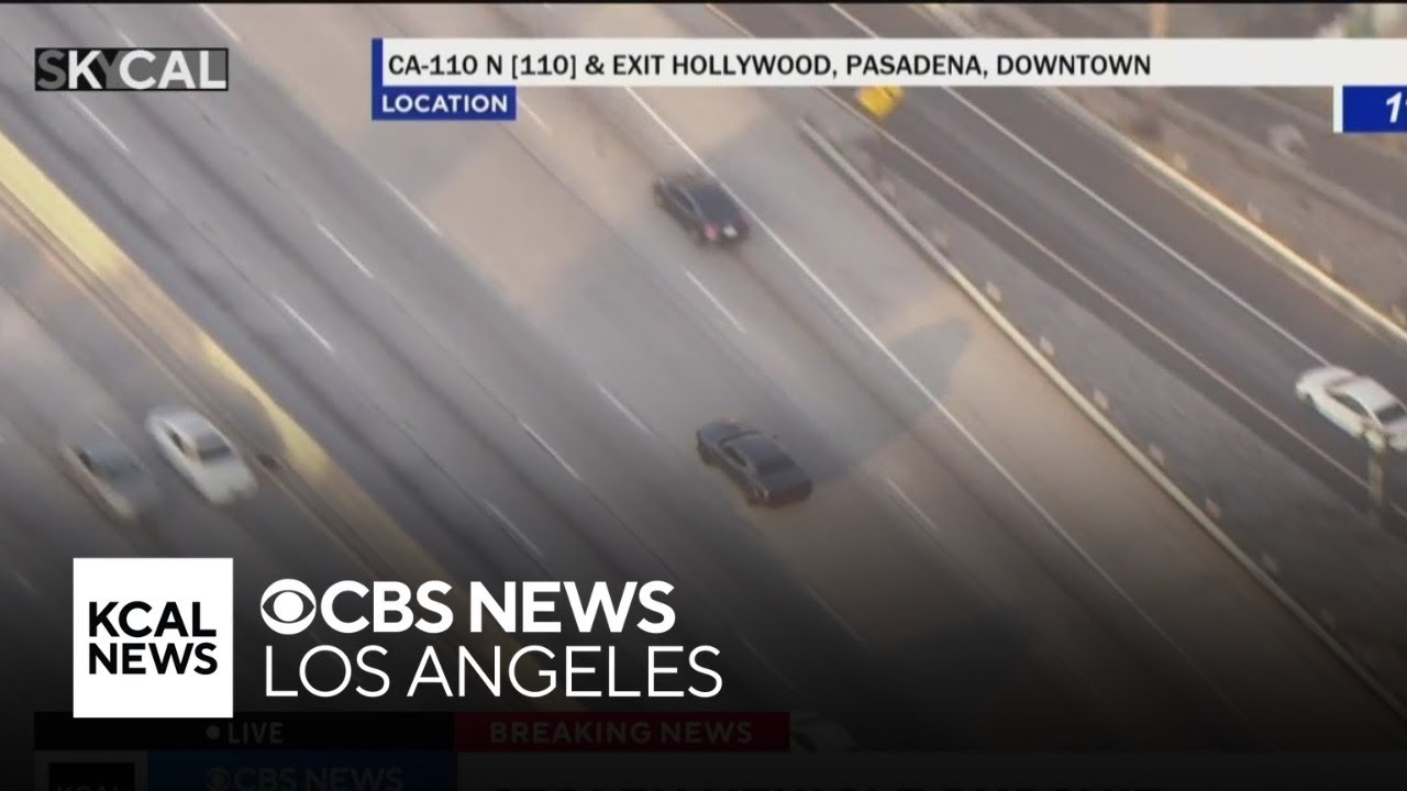 Stolen vehicle suspects swap cars, flee at over 130 mph during pursuit near downtown LA
