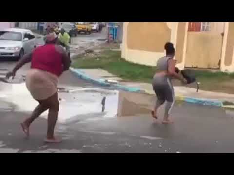 Stone war Jamaican women real fight