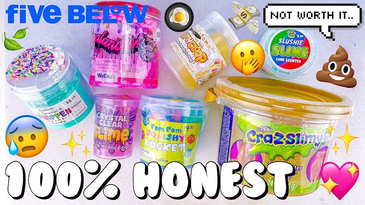 STORE BOUGHT SLIMES UNDER $5 REVIEW 💖 100% Honest Five Below