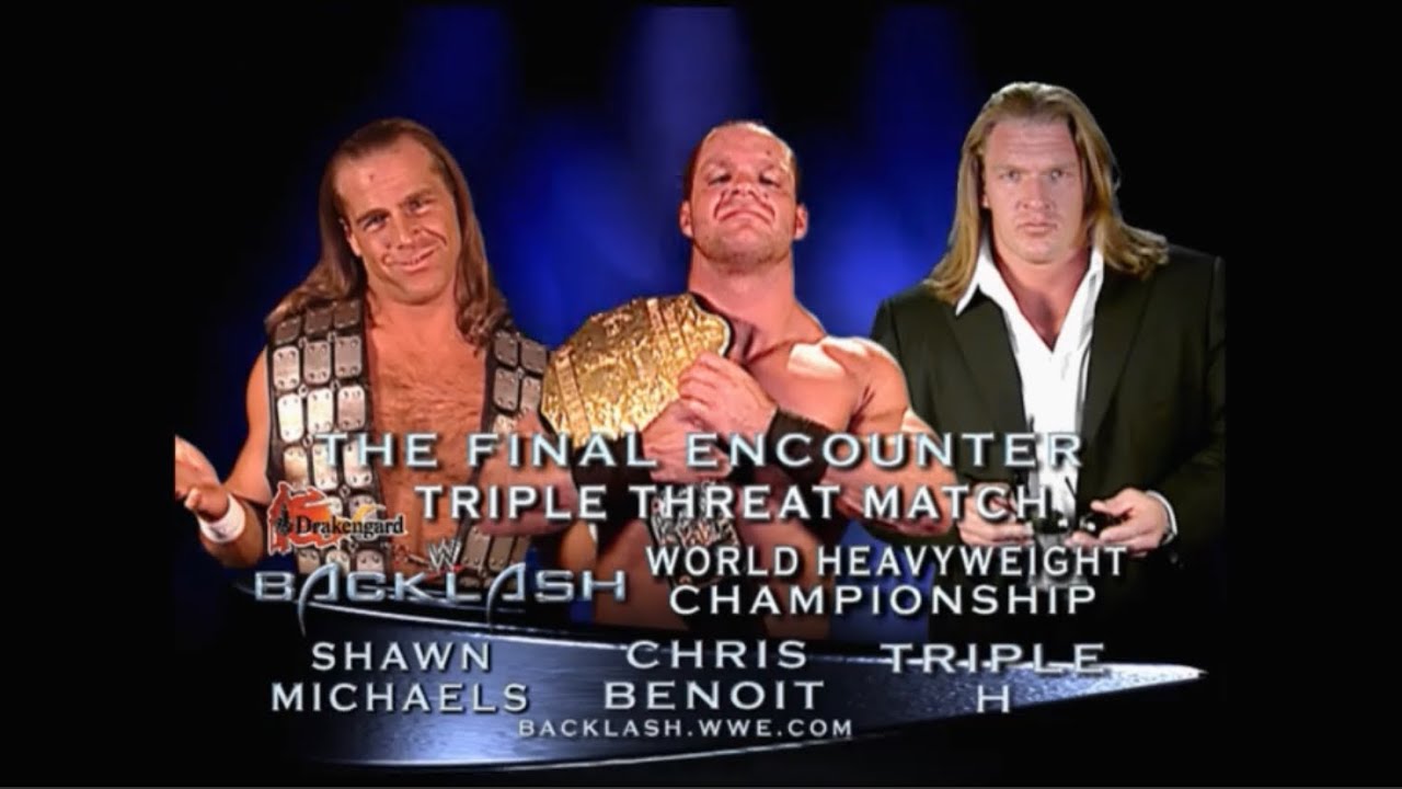 Story of Chris Benoit vs. Shawn Michaels vs. Triple H | Backlash 2004