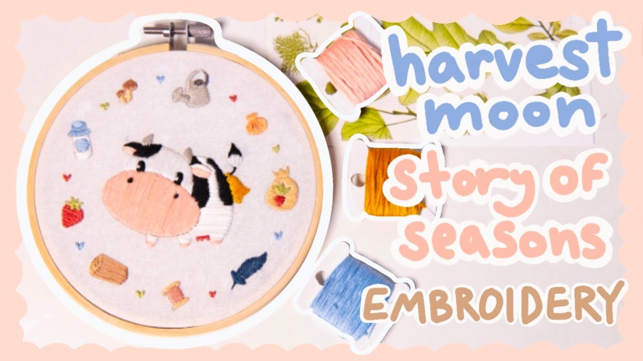 story of seasons • harvest moon • embroidery pattern • hand embroidery