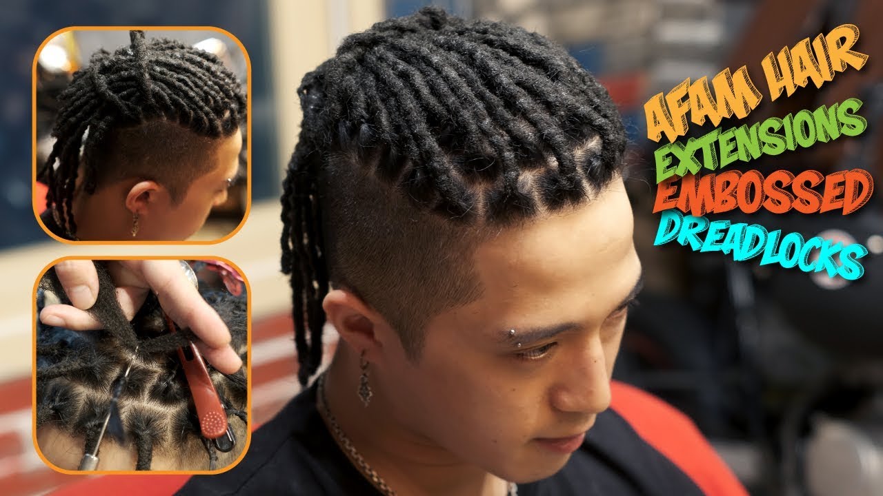 Straight hair dreadlocks extensions [Dreads extension] tutorial, how to install dreads