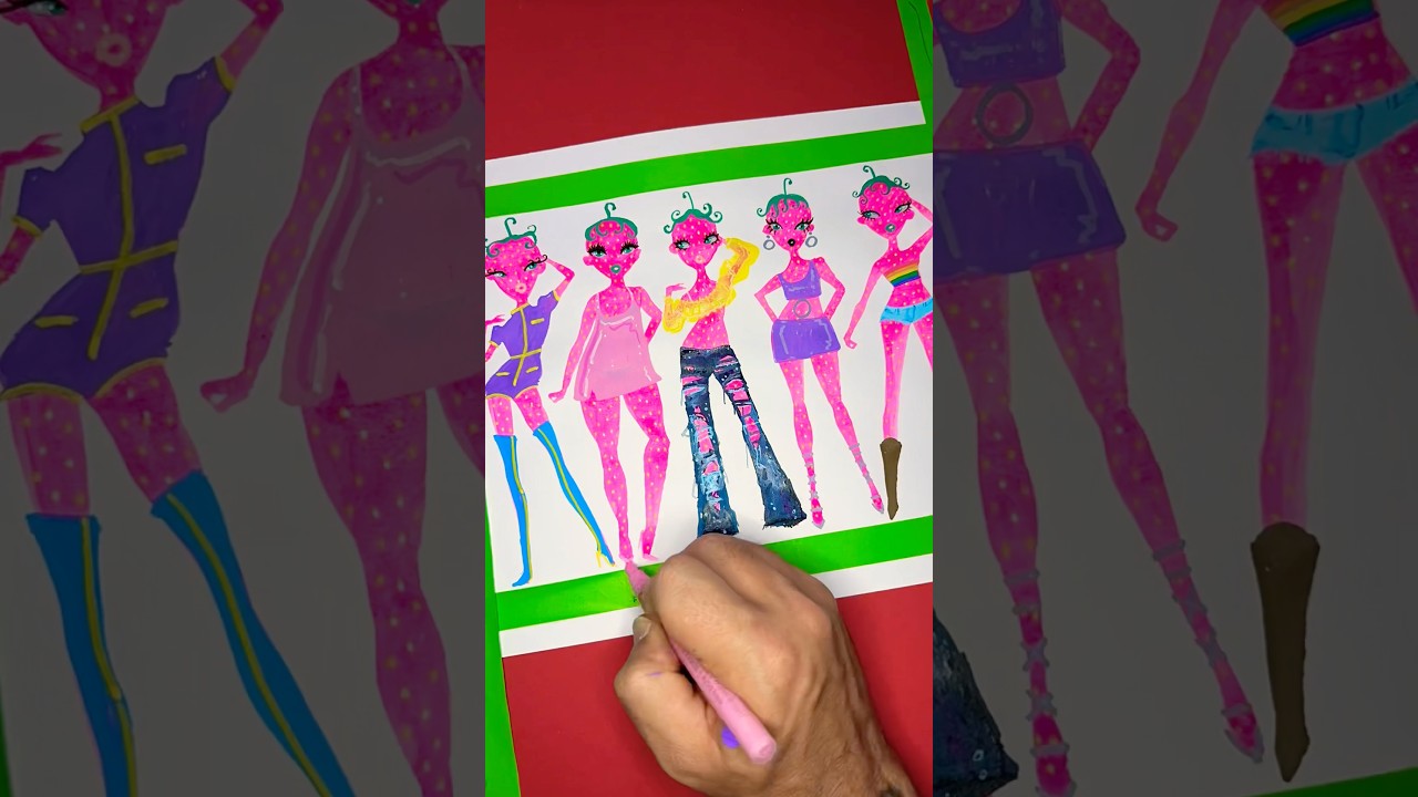 Strawberry Girls 🍓 2025 redraw #strawberrygirls #art #illustration #artist #fashion #drawing