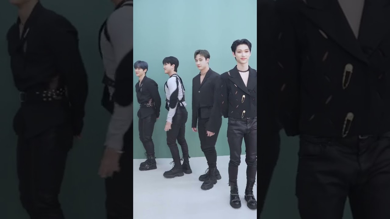 Stray Kids | Felix, Bangchan, Changbin and Lee Know doing My name is Chicky tiktok dance