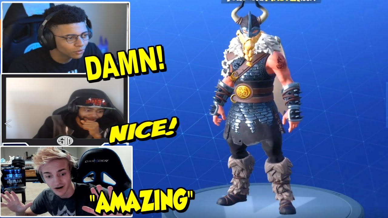 STREAMERS REACTS TO *NEW* MAGNUS AND VIKING PICKAXE SKIN