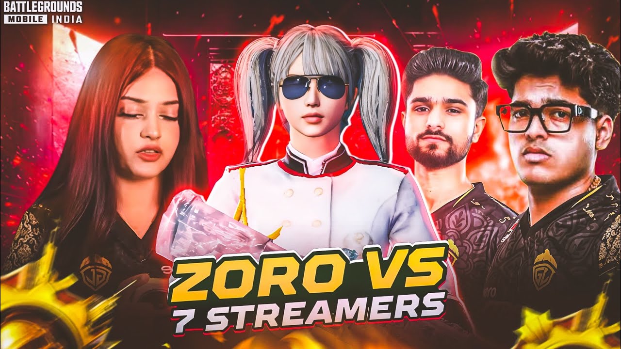 STREAMERS SHOCKED AFTER THIS CLUTCH 🤯| ZORO vs 7 STREAMERS 🔥@LoLzZzGaming @ZoroisliveBGMI #bgmi