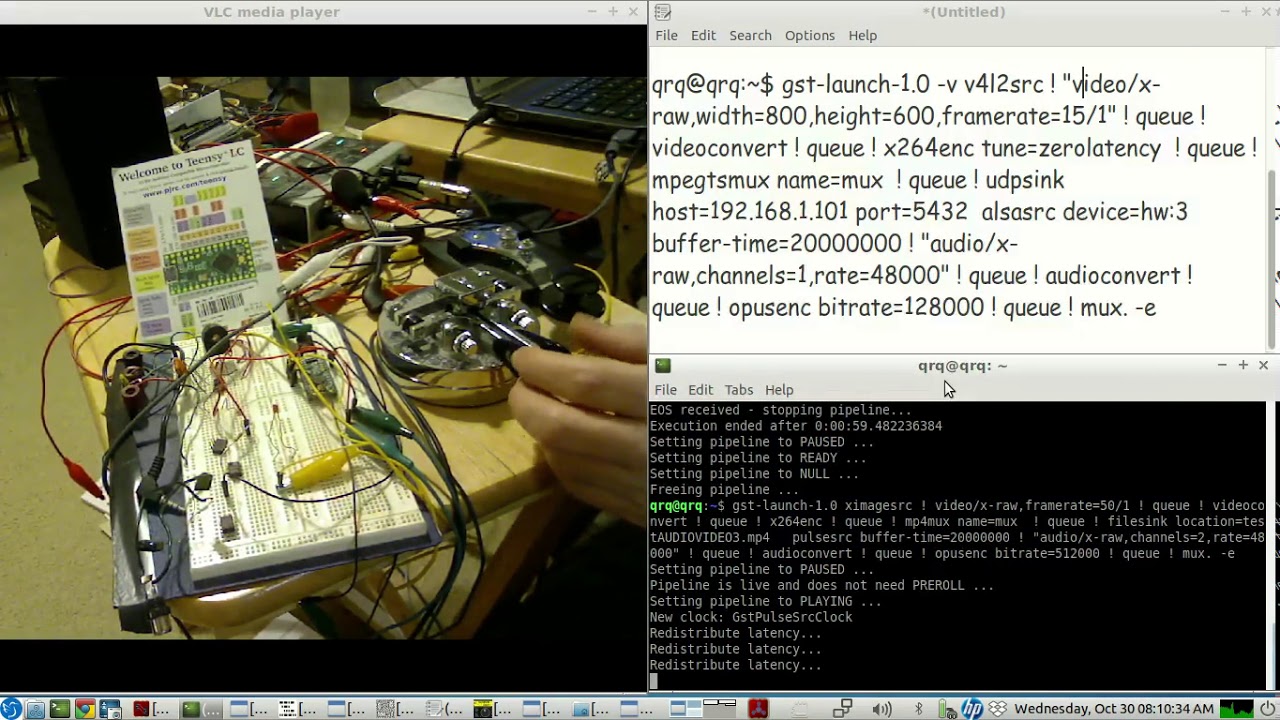 Streaming LIVE usb webcam video & webcam mic as an MP4 - using Gstreamer h264 & OPUS codecs