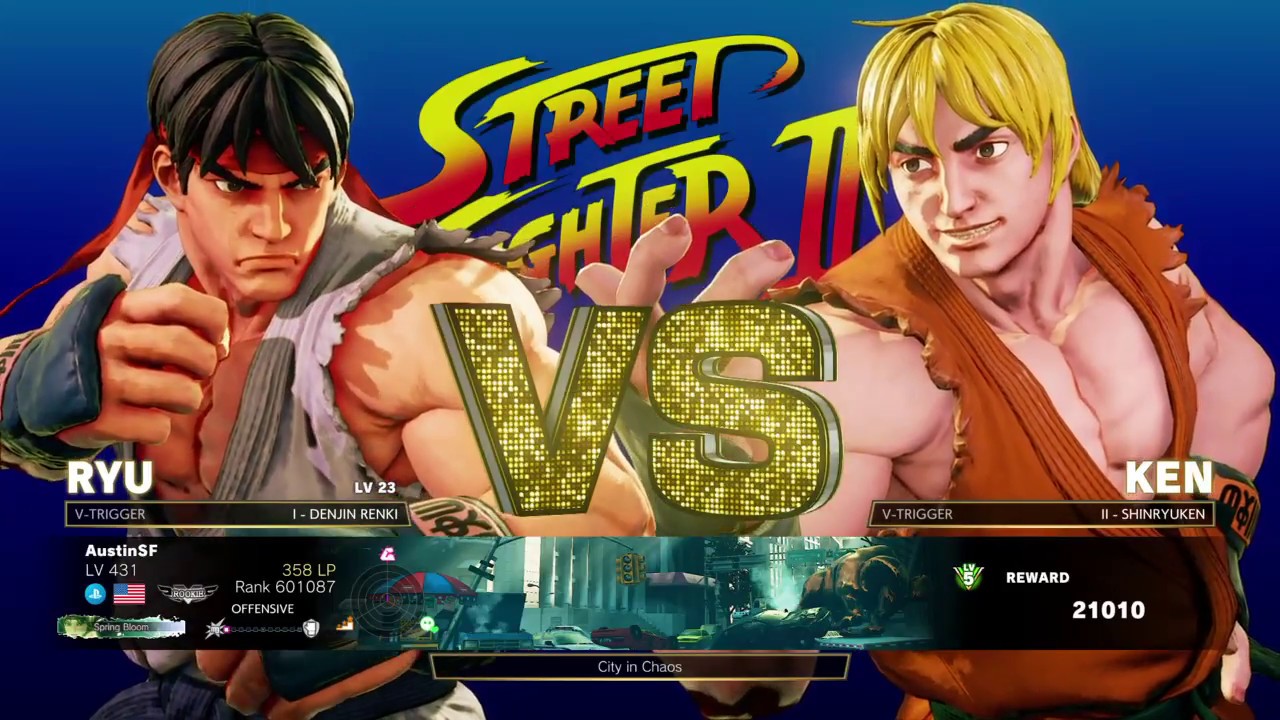 Street Fighter V Arcade Mode (SFII) (Ryu)