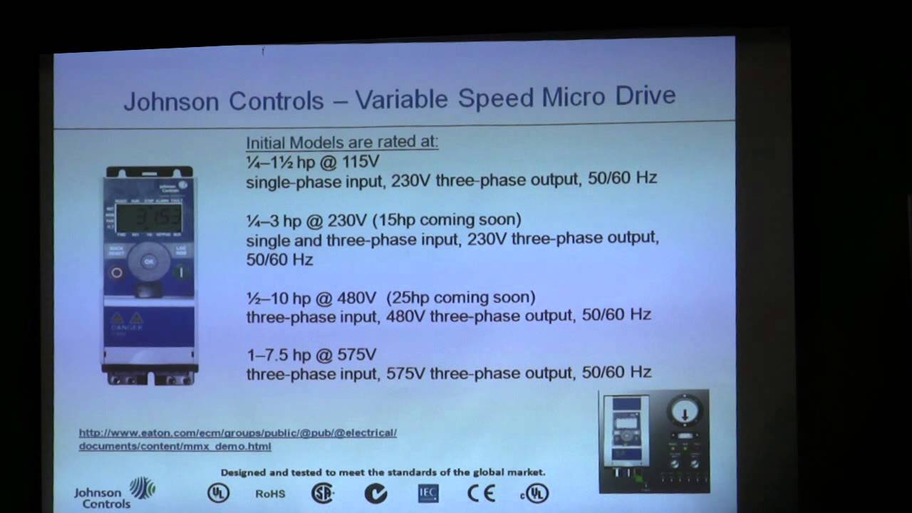 Stromquist Contractor Day:  Johnson Controls new VSD - Variable Frequency Drive