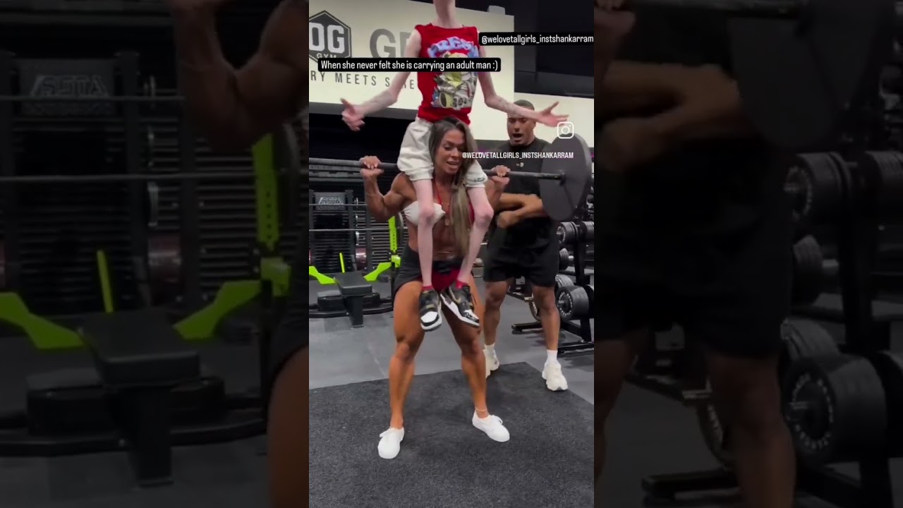 Strong girl lift and carry weak man part 17 #stronggirl #piggyback #liftandcarrychallenge