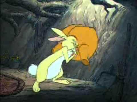Stuck Pooh Gets Shoved By Rabbit For Over A Minute
