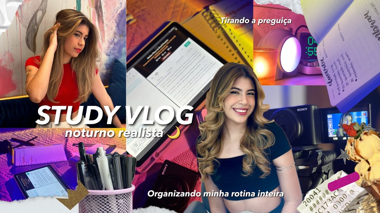 STUDY VLOG NOTURNO ( realista, resolvi 60 questões do Enem, redação, organização e surtos )