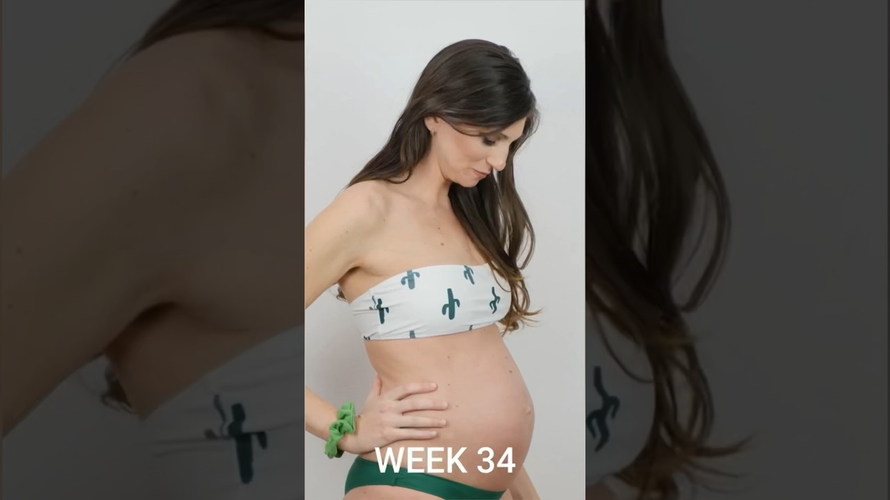 Stunning 🤩 Pregnancy Belly Transformation🤰🏻| Week by Week #shorts #pregnancy #transformation