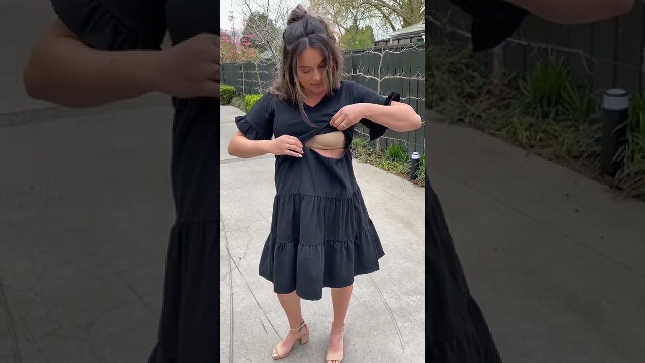 Stunning Tiered Maternity Dress (and how too Use for Breastfeeding Too)