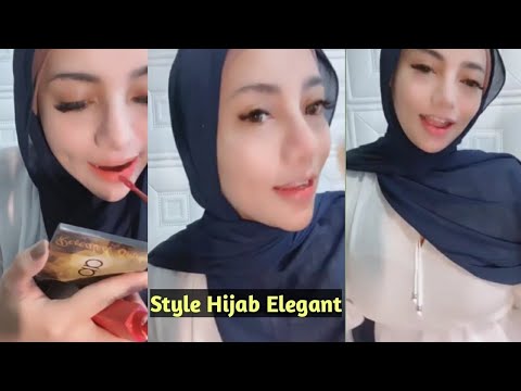 Style Hijab Ketat | keindahan Tante bohay Watermelon Make up sambil Dance guys