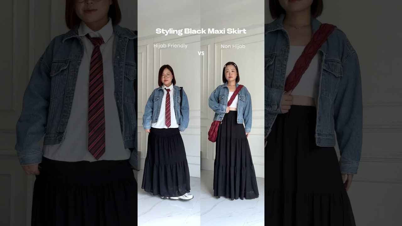 Styling Maxi Skirt Hijab Friendly vs Non Hijab💃
