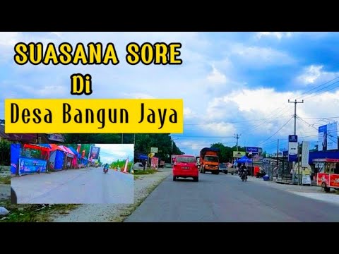 Suasana Sore di Desa BANGUN JAYA, Pesona Langit Sore nya Bagusss