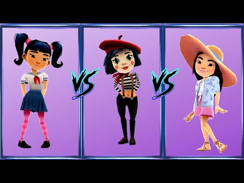 Subway Surfers Battle! Harumi Tokyo Surfer Vs Coco Paris Surfer vs Mei Bali  Copenhagen - Game Play