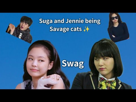 Suga and Jennie being savage cats ✨#bts #blackpink #suga #jennie #savage #edit #kpop